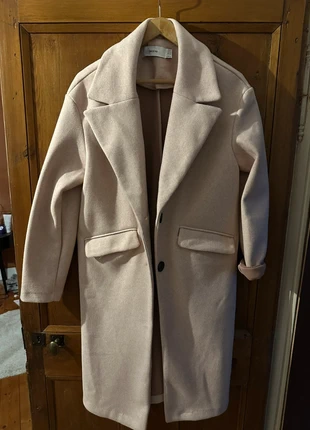 Manteau long rose pale, marque: Bershka, état: Neuf sans étiquette, taille: S / 36 / 8, 7,00 €, 8,05 € Protection acheteurs incluse