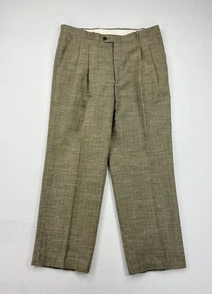 Pantalon habillé Vintage en lin beige chiné à pinces - Taille 44, marca: Vintage Dressing, estado: Muy bueno, tamaño: W34 | ES 44, 22,90 €, 24,75 € Protección al comprador Pro incluida