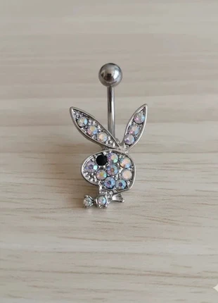 Piercing Nombril Lapin Playboy Multicolore Strass Argenté Tendance, brand: Playboy, condition: New with tags, €6.87, €7.91 includes Buyer Protection Pro