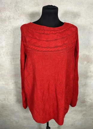 Pull Maille Torsadée Cable Knit Vintage Croft & Barrow rouge ample texturé taille XL, brand: Vintage Dressing, condizioni: Ottime, taglia: XL / IT 46 / EU 42, €15.00, €16.45 include la Protezione acquisti Pro