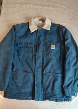 vintage cahrartt streetwear anni 90 Detroit jacket workwear Blue sherpa stonewashed, marque: Carhartt, état: Très bon état, taille: M, 65,00 €, 68,95 € Protection acheteurs incluse