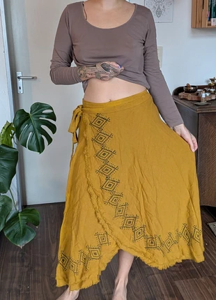 Bodenlanger Rock aus Leinen, merk: Ohne, staat: Nieuw zonder prijskaartje, maat: M / 38 / 10, € 40,00, € 42,70 inclusief Kopersbescherming