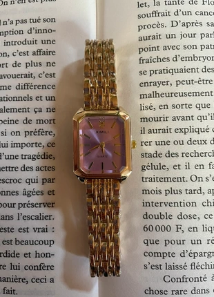 Montre à quartz pour femme rose et dorée, marca: Quartz, estado: Novo com etiquetas, tamanho: Tamanho único, €7.00, €8.05 inclui Proteção do Comprador