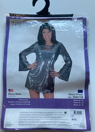 Glitterjurk, merk: Disco, staat: Goed, maat: L / 40 / 12, € 5,00, € 5,95 inclusief Kopersbescherming