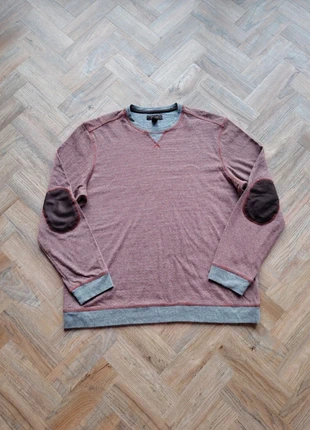 Men's Tasso Elba Jumper/Sweatshirt with Elbow Patches - Size Large, brand: Tasso Elba, condition: Very good, size: L, £5.00, £5.95 includes Buyer Protection