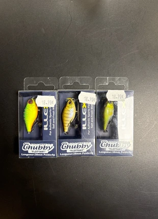 Lot de 3 Leurres Illex Chubby, marke: illex, zustand: Neu, mit Etikett, 31,00 €, 33,25 € inklusive Vinted-Käuferschutz