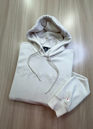 Sweat à Capuche Champion – Couleur beige - Logo Ton sur Ton – Taille L, marca: Champion, estado: Muito bom, tamanho: L, €18.90, €20.55 inclui Proteção do Comprador Pro