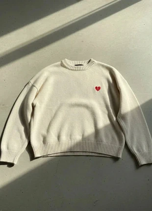 Pull beige clair, coupe droite avec cœur brodé, brand: soul studio, condizioni: Ottime, taglia: M / IT 42 / EU 38, €56.90, €60.45 include la Protezione acquisti