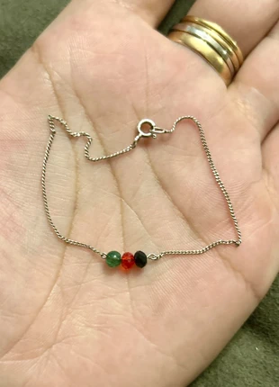 Bracelet en argent massif et verre coloré, marke: Argent, zustand: Sehr gut, 16,50 €, 18,03 € beinhaltet Vinted-Käuferschutz Pro