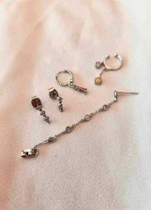 Lot de boucles d'oreilles argentées Girls Crew, brand: Girls crew, condition: Very good, €18.00, €19.60 includes Buyer Protection