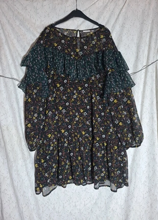 Cute 2 vintage ¹ print baggy lolita boho hippy emo goth fairy, merk: Vila, staat: Goed, maat: L / 40 / 12, € 4,00, € 4,90 inclusief Kopersbescherming