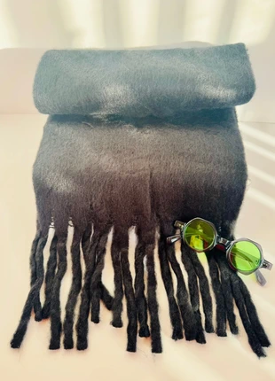 Thick Black Fringed Winter Scarf – Ultra-Warm Shawl Style, brand: NO LABEL, condition: New without tags, £9.00, £10.15 includes Buyer Protection Pro