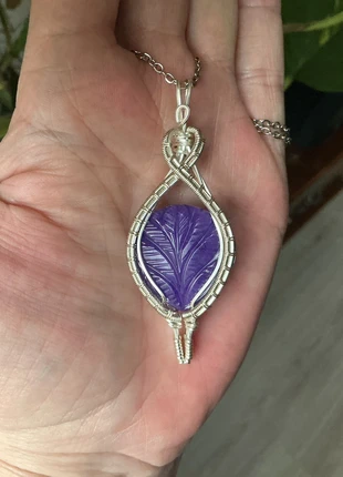 🌸 Lavendel amethist edelsteen ketting 🌸, staat: Heel goed, € 23,00, € 24,85 inclusief Kopersbescherming Pro