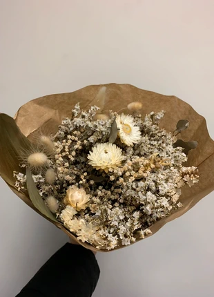 Bouquet fleurs séchées blanc, marque: Fait Main, état: Neuf avec étiquette, 15,00 €, 16,45 € Protection acheteurs (Pro) incluse