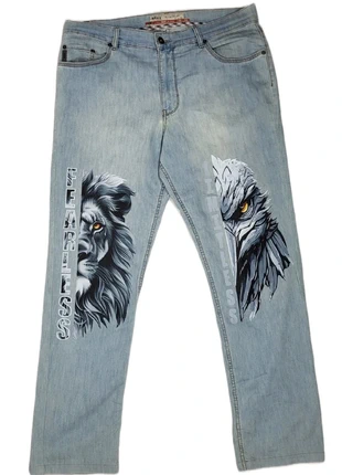 Jean clair Brax Cooper custom lion aigle fearless limitless streetwear vintage W38 L34, brand: Vintage Dressing, condition: Very good, size: L, €29.00, €31.15 includes Buyer Protection