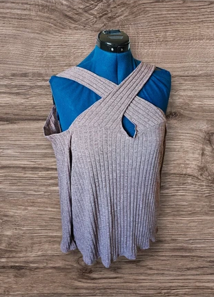 Pull asymétrique à épaules dénudées en maille côtelée, brand: Shein Curve, condition: New without tags, size: XXXL / 46 / 18, €5.00, €5.95 includes Buyer Protection