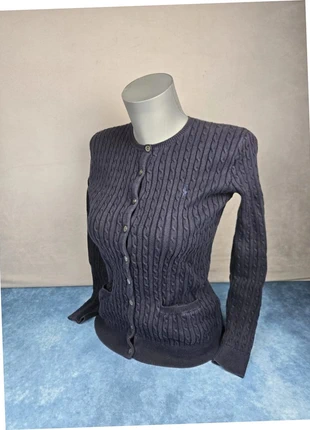 polo ralph lauren cardigan bleu col rond coton classique femme taille xs | “70A”, marque: Ralph Lauren, état: Très bon état, taille: XS / 34 / 6, 44,00 €, 46,90 € Protection acheteurs (Pro) incluse