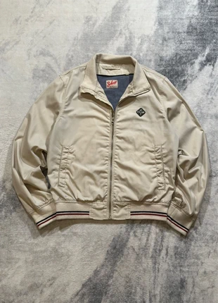 Blouson Schott NYC beige clair M bomber coton tricolore vintage, merk: Schott, staat: Heel goed, maat: M, € 69,99, € 74,19 inclusief Kopersbescherming Pro