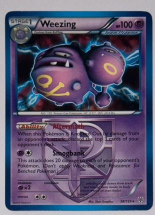 Pokémon Card: Weezing #58/135 (Pokemon Plasma Storm), brand: Pokémon, condition: New with tags, £0.78, £1.52 includes Buyer Protection