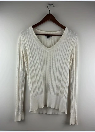 Pull torsadé col V Tommy Hilfiger 144N, marke: Tommy Hilfiger, zustand: Sehr gut, größe: M / 38 / 10, 12,83 €, 14,17 € beinhaltet Vinted-Käuferschutz Pro