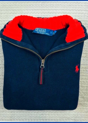 Pull 1/4 Zip Ralph Lauren Bleu Marine / Logo brodé Rouge/ Taille M Homme, marke: Ralph Lauren, zustand: Sehr gut, größe: M, 52,25 €, 55,56 € inklusive Vinted-Käuferschutz