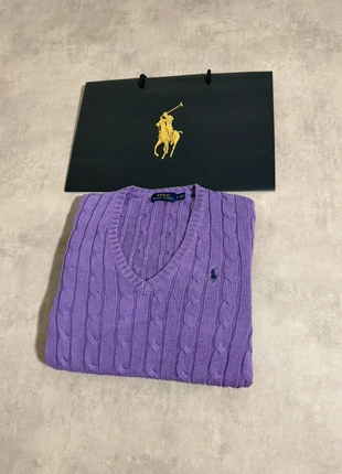 Pull Torsadé Ralph Lauren Femme Lilas - Taille S - Old Money - NA27, marca: Ralph Lauren, estado: Muito bom, tamanho: S / 36 / 8, €52.80, €56.14 inclui Proteção do Comprador