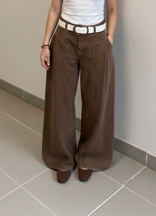 Pantalon large marron style vintage - taille haute - streetwear - y2k, marke: y2k, zustand: Sehr gut, größe: S / 36 / 8, 45,00 €, 47,95 € inklusive Vinted-Käuferschutz
