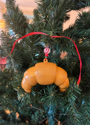 Croissant Christmas Ornament – 12 cm, merk: Handgemaakt, staat: Nieuw met prijskaartje, € 7,95, € 9,05 inclusief Kopersbescherming