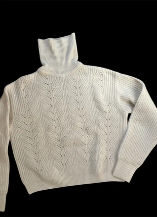 Pullover Kiabi dolcevita bianco, marque: Kiabi, état: Très bon état, taille: XS / 34 / 6, 6,00 €, 7,00 € Protection acheteurs incluse