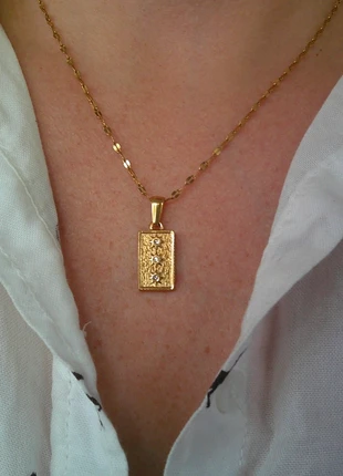 Les trois étoiles 🌟 strass brillant 🌟 médaillé collier acier inoxydable réglable doré, marque: acier inoxydable, état: Très bon état, 8,00 €, 9,10 € Protection acheteurs (Pro) incluse