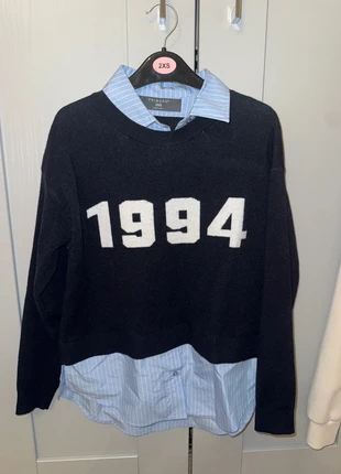 Navy 1994 Sweater with Attached shirt, brand: Primark, condition: Very good, size: XXS / 32 / 4, €5.00, €5.95 includes Buyer Protection