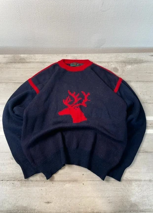 Pull d’hiver homme vintage 90s taille L couleur bleu marine à motifs de Noël 100% laine, marke: Vintage Dressing, zustand: Sehr gut, größe: L, 24,99 €, 26,94 € beinhaltet Vinted-Käuferschutz Pro