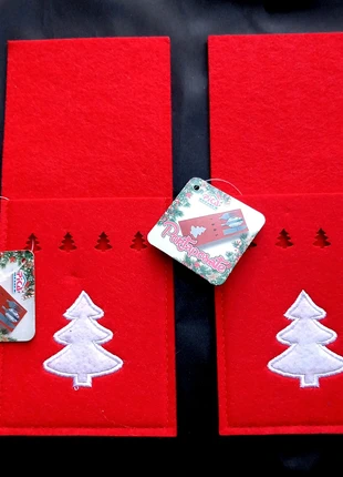 Coppia Portaposate Natalizi in feltro rosso . Nuovo con cartellino., brand: Boutique Italiana, condizioni: Nuovo con cartellino, €6.50, €7.53 include la Protezione acquisti
