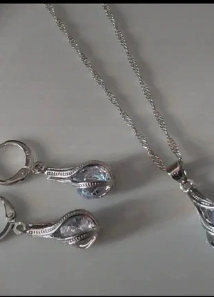 Chaîne avec boucles d'oreilles poinçonnées 925, brand: 925, condition: Very good, €9.99, €11.19 includes Buyer Protection