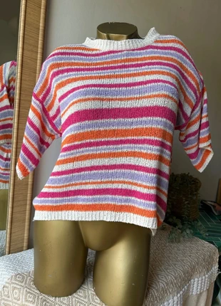 🧡 Joli pull rayé esprit bohème – Lovika Paris – Taille unique, marque: LOVIKA PARIS, état: Très bon état, taille: Taille unique, 22,00 €, 23,80 € Protection acheteurs incluse