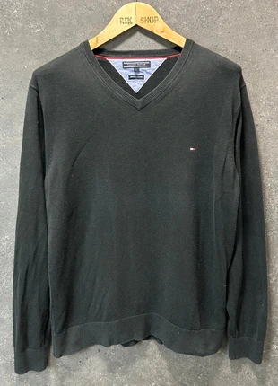 Tommy Hilfiger Pull  Noir L Homme Coton Logo brodé Col V #0375, marke: Tommy Hilfiger, zustand: Sehr gut, größe: L, 35,90 €, 38,40 € beinhaltet Vinted-Käuferschutz Pro
