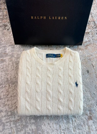 Pull Col Rond Torsadé Ralph Lauren | Sweater Cable Knit | Vintage Preppy, marque: Ralph Lauren, état: Très bon état, taille: S / 36 / 8, 75,00 €, 79,45 € Protection acheteurs incluse