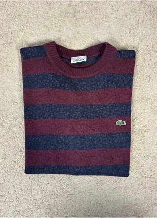 Pull Lacoste sans capuche rayé gris rouge bordeaux taille L homme, brand: Lacoste, condition: Very good, size: L, €19.00, €20.65 includes Buyer Protection