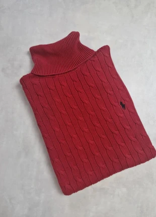 Pull col roulé à manches courtes Ralph Lauren Sport rouge - Taille L femme, marque: Ralph Lauren, état: Très bon état, taille: L, 28,90 €, 31,05 € Protection acheteurs incluse