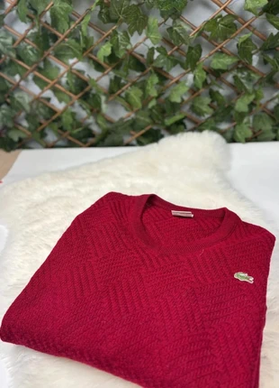 Pull col V rouge Lacoste vintage, brand: Lacoste, condizioni: Ottime, taglia: L, €54.90, €58.35 include la Protezione acquisti Pro