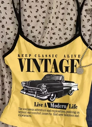 débardeur vintage jaune pour femme, marque: y2k, état: Très bon état, taille: S / 36 / 8, 10,00 €, 11,20 € Protection acheteurs incluse