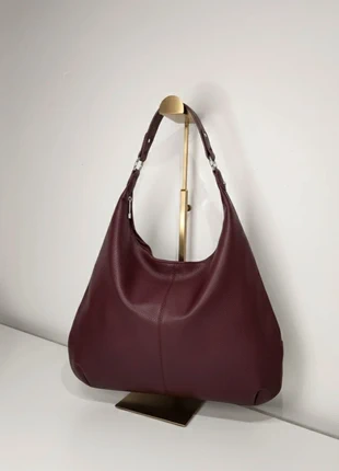 Grand sac bordeaux effet cuir grainé – cabas chic et souple, format A4 pratique, marke: CHIC, zustand: Neu, mit Etikett, 22,90 €, 24,75 € inklusive Vinted-Käuferschutz