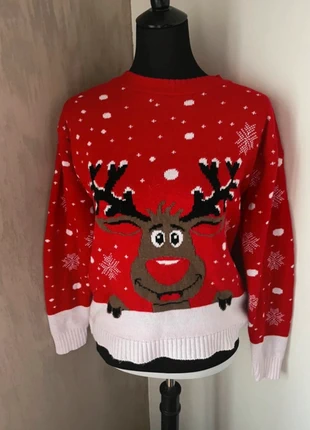 Christmas reindeer jumper XL red winter snowflake, brand: Noël, condizioni: Ottime, taglia: XL / IT 46 / EU 42, €15.95, €17.45 include la Protezione acquisti Pro