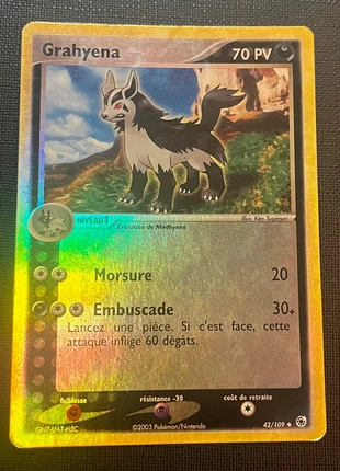 Grahyena 42/109, marque: Pokémon, état: Très bon état, 11,00 €, 12,25 € Protection acheteurs incluse