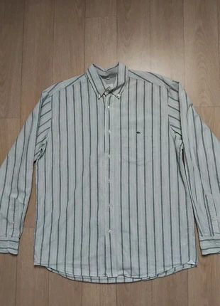 Chemise Lacoste homme rayée gris/bleu Taille 42 (100% coton), brand: Lacoste, condition: Very good, size: L, €20.00, €21.70 includes Buyer Protection