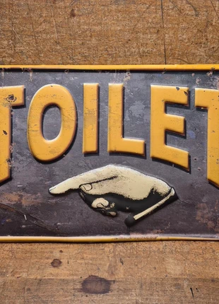 Vintage Style Metal “Toilet” Wall Sign – 12x8" Retro Bathroom Door Plaque, brand: Vintage, condition: Good, £8.00, £9.10 includes Buyer Protection