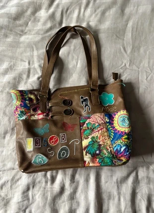 Sac à main marron avec motifs, marque: Le Marché, état: Très bon état, 5,00 €, 5,95 € Protection acheteurs incluse