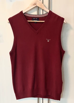 GANT Burgundy Wool Blend Sweater Vest, brand: GANT, condition: Very good, size: M, £21.10, £22.86 includes Buyer Protection Pro