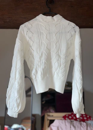 Pull blanc femme en maille - NEUF, marque: Jennyfer, état: Neuf sans étiquette, taille: XS / 34 / 6, 10,00 €, 11,20 € Protection acheteurs incluse