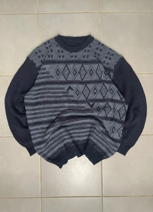 Pull d’hiver homme vintage 90s taille XXL couleur bleu à motifs 27% laine, marca: Vintage Dressing, estado: Muy bueno, tamaño: XXL, 19,99 €, 21,69 € Protección al comprador Pro incluida